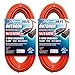 US Wire 14/3 50-Foot SJTW Orange Medium Duty Extension Cord (Pack of 2) primary