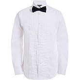 Van Heusen Boys Tuxedo Dress Shirt with Bow Tie
