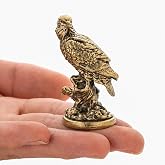 NHDT Brass Eagle Statue, Vintage Animal Sculpture.Home Office Desk Decoration(MN45)