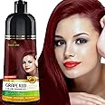 Herbishh Hair Color Shampoo (Grape Red) - Magic Hair Dye for Gray Hair - Ammonia-Free, 3-in-1 Shampoo Conditioner - Lasts 2-3 Weeks, 500 ml