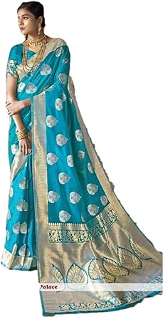 sky blue saree party wear