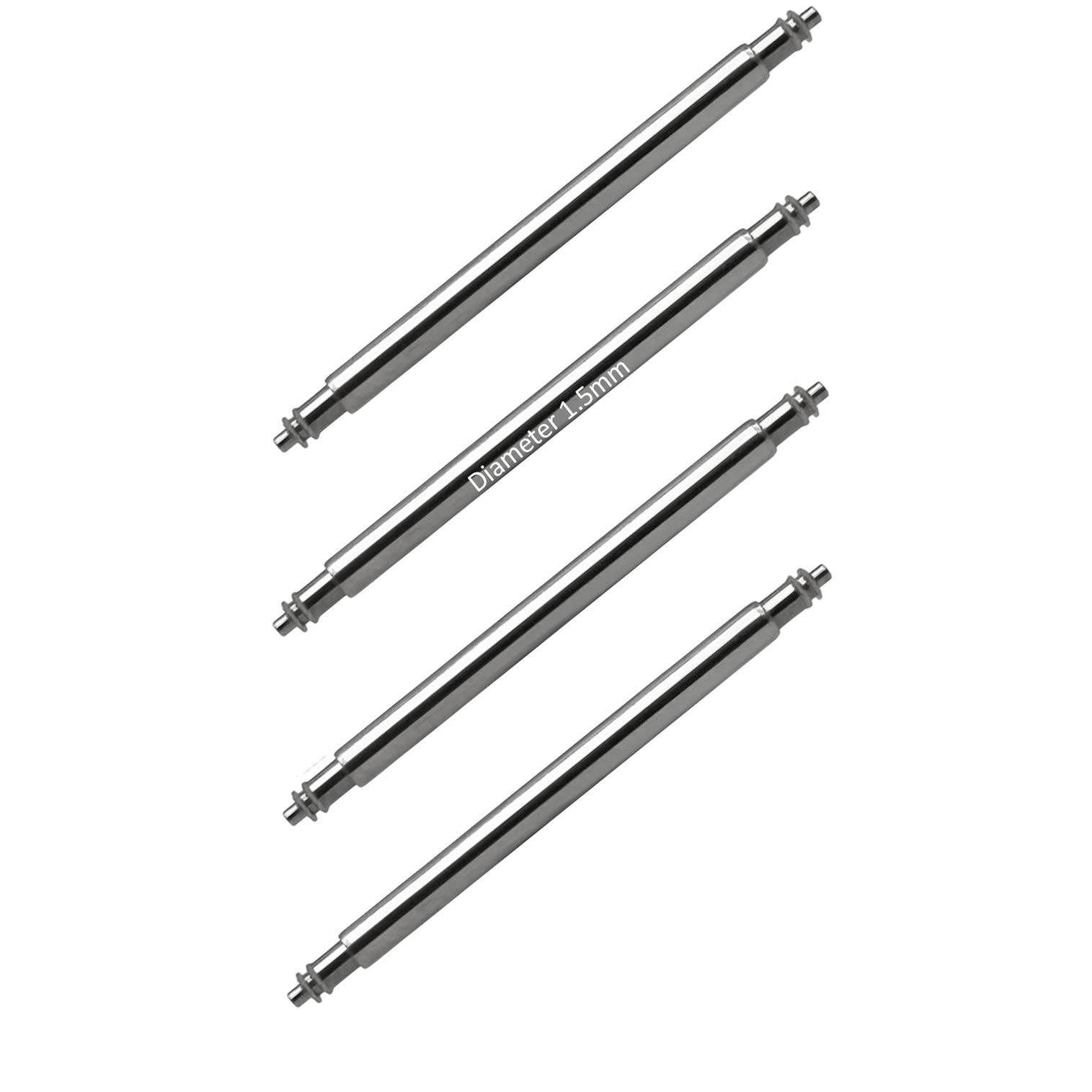 masar 6 to 46 mm Premium Diameter 1.5 mm or 1.6 mm Stainless Steel 316L – Pumps, Bars, Spring Bars for Watch Bands – 2 Pieces or 4 Pieces, Standard 4 Pcs SLX Diameter 1.5 mm Stainless Steel 316L 0.8