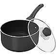 Utopia Kitchen 2 Quart Detachable handle Nonstick Saucepan with Glass Lid - Multipurpose Use for Home Kitchen or Restaurant (