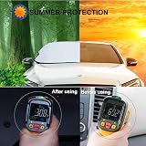 SMALUCK Car Windscreen Cover Sun Shade UV 145x100 cm all weather view 4