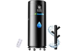 HISWELLE 17L/4.5Gal Large Humidifiers for Large Room2000 sq ft, Quiet Humidifiers for Bedroom, Floor Humidifier with 4 Mist Mode & Extension Tube for Home Whole House School Office Commercial Plants