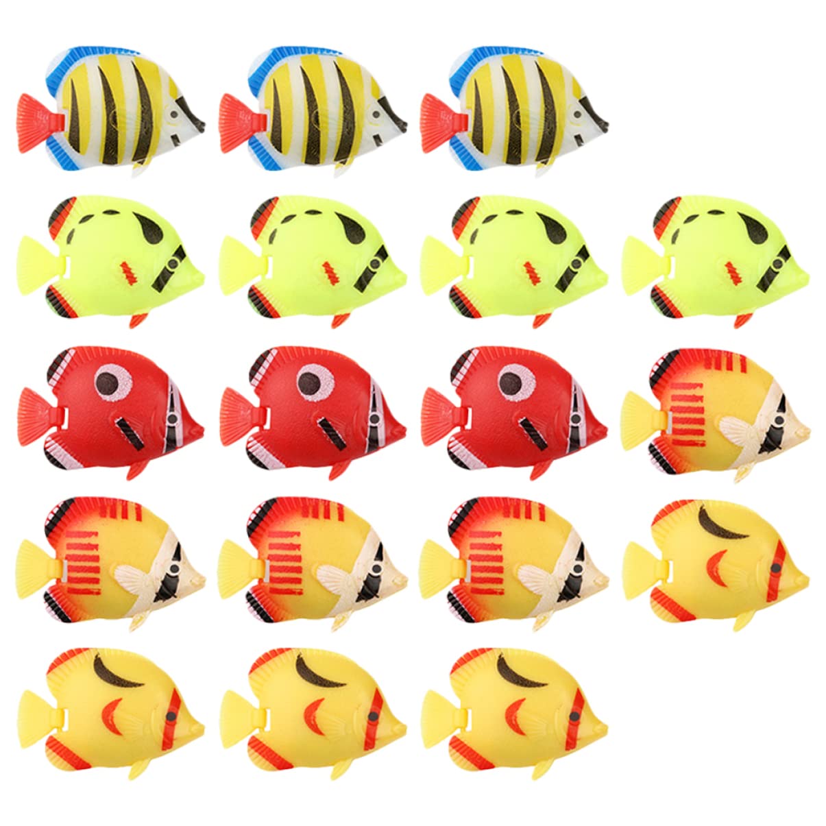 Toyvian 18Pcs Artificial Aquarium Artificial Aquarium Fake fish ornament Artificial Moving, Decorative Simulation