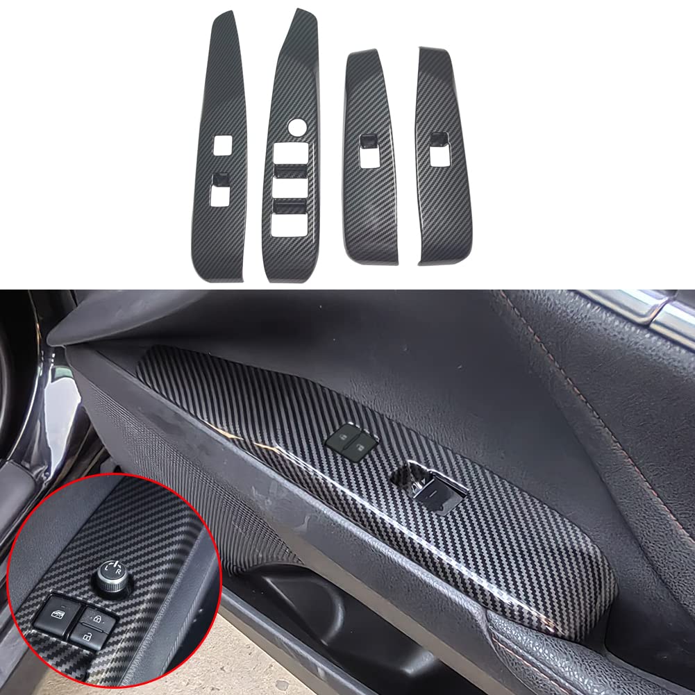 Photo 1 of Kolya Interior Door Window Switch Panel Cover Window Control Button Trim for Toyota Camry 8th 9th Gen Accessories 2018 2019 2020 2021 2022 2023 2024 2025 (for Left Hand Drive)