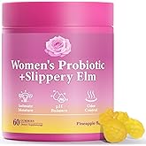 BOSNETHUINH Her Juicy Feminine Probiotics Gummies with Slippery Elm Supports pH Balance Gut Health & Immune System Promote Vaginal Health for Women 60 Pineapple Gummies