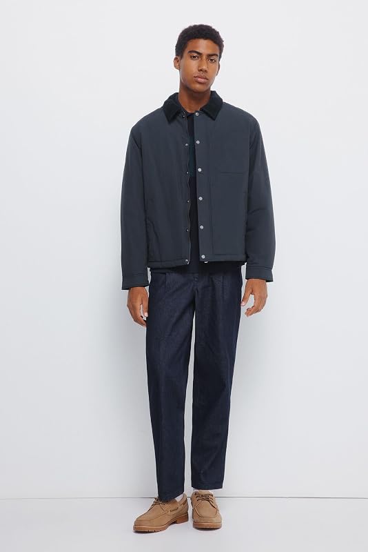 Nueva Camisa De Estructura con Bordado De Árboles, Gris, S