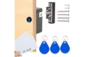 JUNRBX Electronic Cabinet Lock, RFID Electronic Cabinet Lock, Hidden DIY Lock, Electronic Sensor Lock, Punch-Free, Locker Lock, Wardrobe Lock, Drawer Lock (Blue)