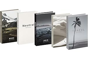 ifreeside Decorative Books for Home Decor Coffee Table Decor 5pcs Landscape Simplicity Aesthetic Fake/Faux Books Natural Scenery Fold(5pcs)