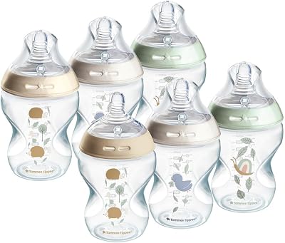 Tommee Tippee Natural Start Baby Bottles 0m+ 6x260ml Slow Flow Teat