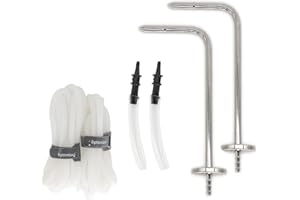 DPTTMLACI Static Pressure Probes Kit for HVAC,2xStatic Tubes with Magnet, 2xSilicone Soft tubes(1.8m),2 Manometer Tube Adapter/Fitting 3/16" to 5/16