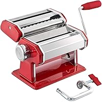 GOURMEX Stainless Steel Manual Pasta Maker Machine | With Adjustable Thickness Settings | Perfect for Professional…