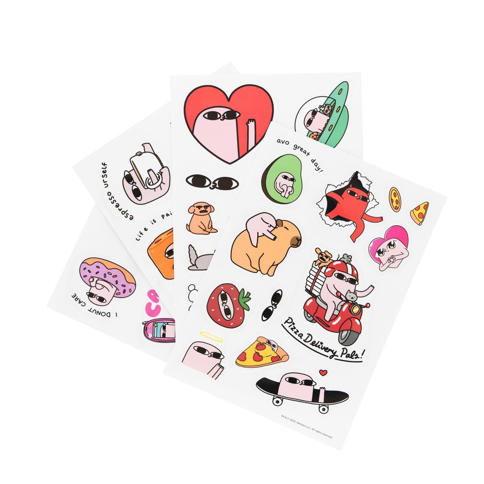 Grupo Erik Reusable Stickers - Ketnipz Kawaii Gifts Under 5 Pounds | Waterproof & Removable Laptop Stickers for Adults & for Children | Cute Gifts, Kawaii Stuff โ image 1