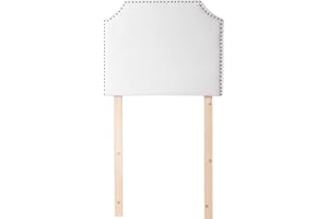DormCo Bevel Tacked Plush College Headboard - White - with Legs