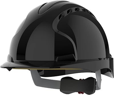 JSP EVO3 Safety Helmet Hard Hat Ventilated Wheel Ratchet EN397 Black