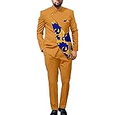 African Mens Clothing Jacket and Pants 2 Piece Set Outfits Dashiki Nigerian Suits Wedding Attire Clothes