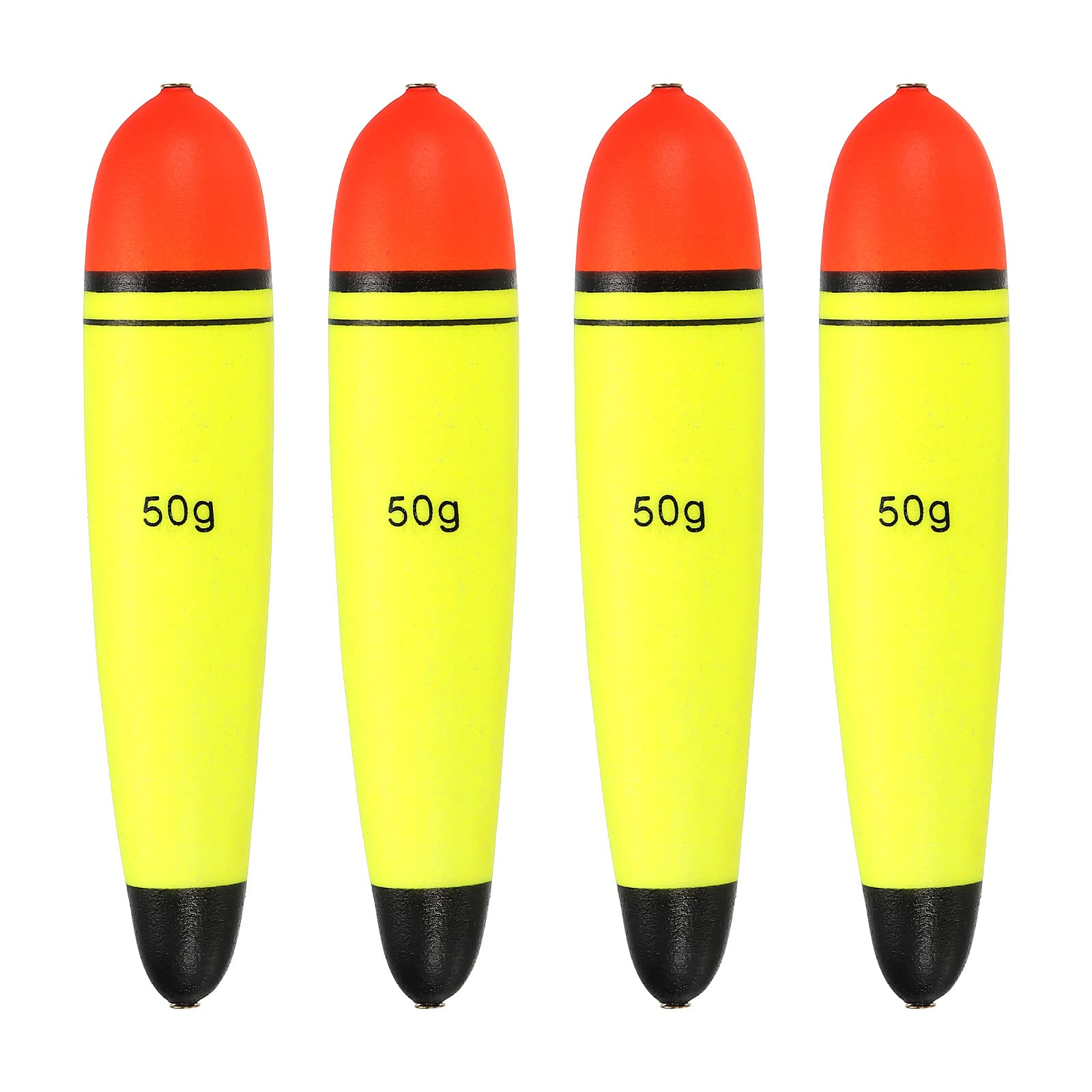 PATIKIL 1.8oz Fishing Slip Bobbers, 4 Pack EVA Fishing Float for Sea Fishing Freshwater, Yellow