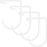 Heavy-Duty Overhead Storage Rack + Wall Mount Shelving Hooks &ndash; 4-Pack Steel Storage Hooks for Bikes, Ladders, Tools &amp; Gear &ndash; Fits Overhead Racks &amp; Shelving (Powder Coated)