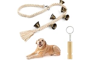 HOYDATE Dog Bell for Door Potty Training Durable Woven Dog Door Bell for Sliding Door Adjustable Hanging Door Bell Length for Small, Medium and Large Dogs to Go Outside