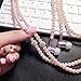 Fashionable Jewelry Pearl Necklace Earphones with Mic Beads 3.5mm in-Ear Wired Headphone with Microphone Earbuds for iPhone, iPad,Samsung, BlackBerry Fashionable Earphones for Women