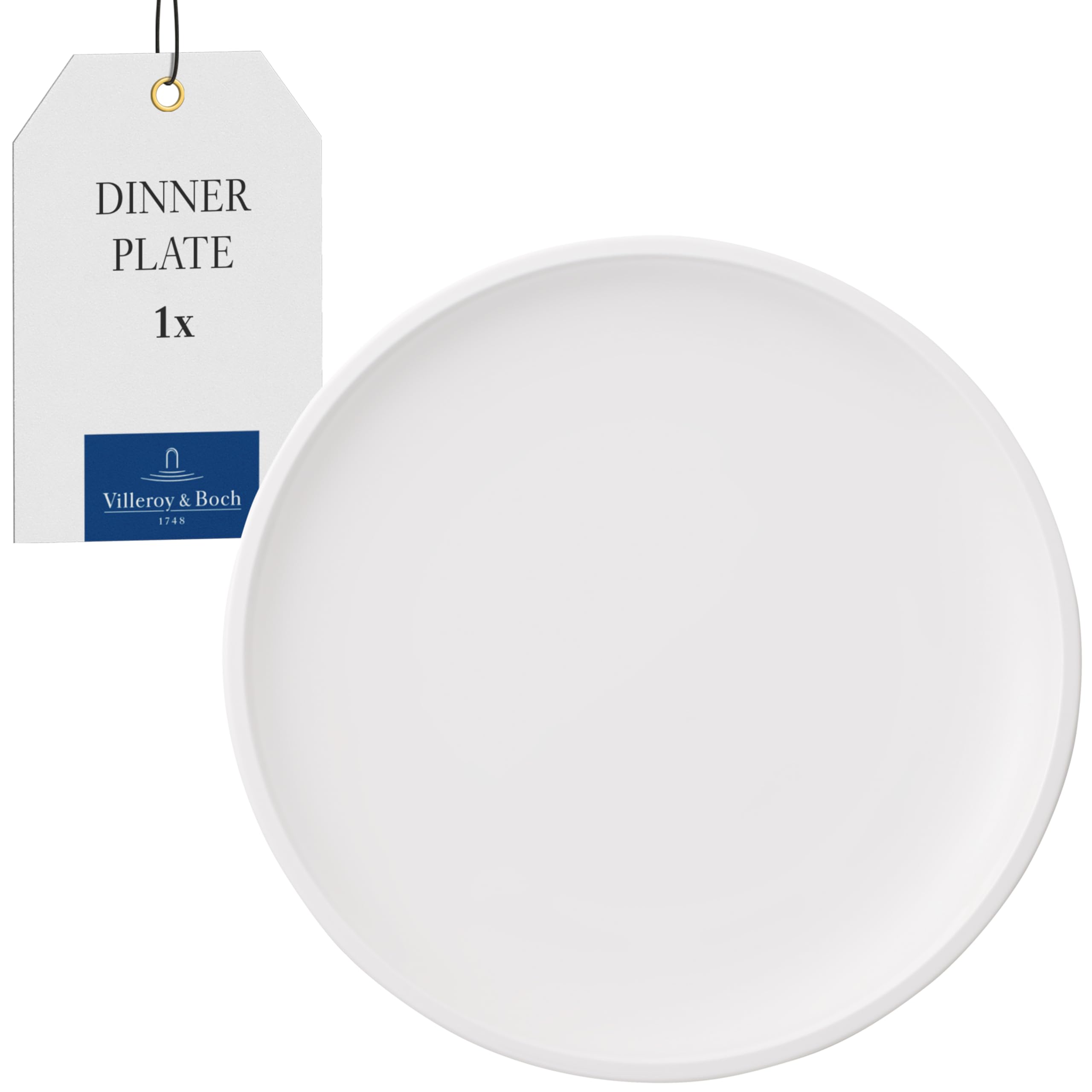 Villeroy & Boch – Artesano Original Food Plate, Modern Premium Porcelain Plate in White, Ideal for Main Dishes, Microwave Safe, 27 cm