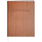 BookFactory Guitar Tablature Notebook/Guitar Music Tabs Journal - 100 Pages, Light Wood Finish, 8 1/2 x 11 Tablature Format (Made in USA)