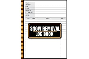 Snow Removal Log Book: Snow Removal Client Data Log Book, Record Personal Information of Snow Clearing Customers, Professiona