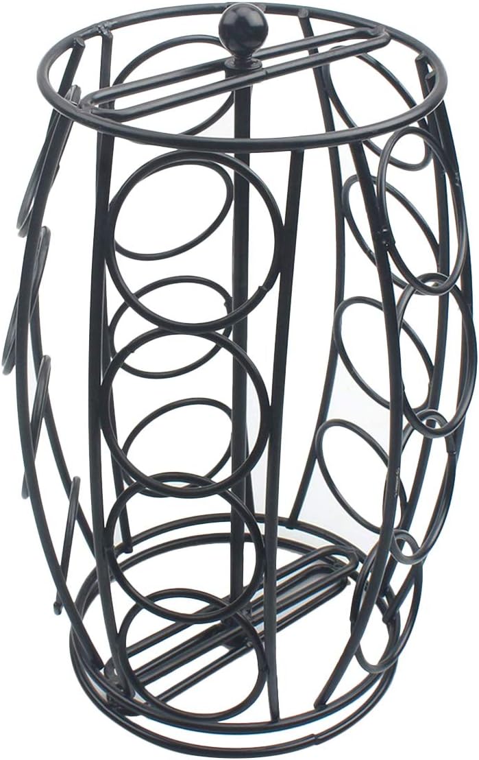TOPBATHY Coffee Capsule Holder 360 Degree Rotating Desktop Coffee pod Holder Storage Rack (Black)