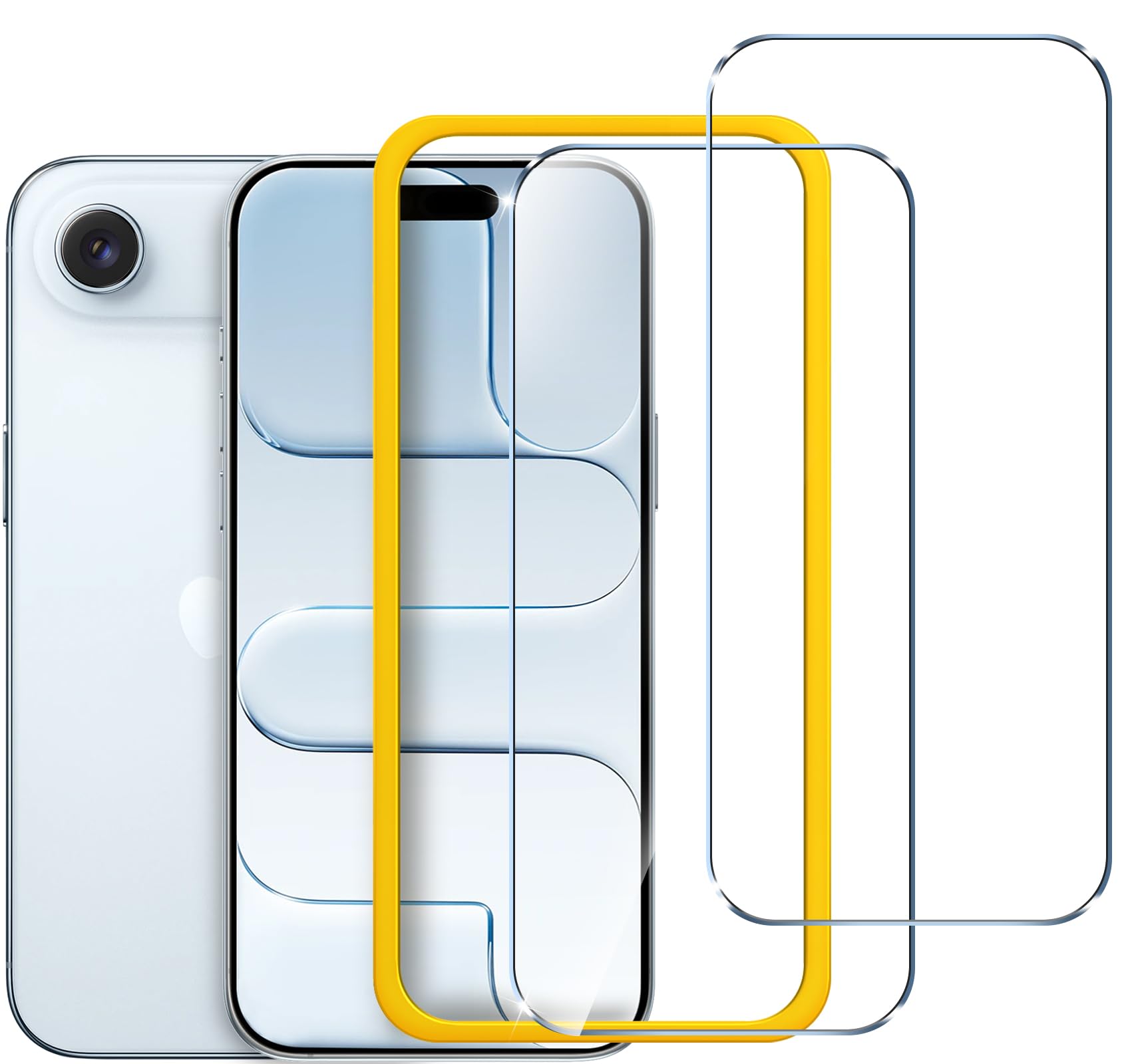 Photo 1 of ivoler 2-Pack Tempered Glass for iPhone Air 6.5" Screen Protector with [Alignment Frame], Anti-Scratch, Case Friendly, Transparent HD for iPhone 17 Air Clear Film