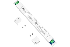 EMITEVER 60W Slim Triac Dimmable LED Driver,100-277V AC to 24V DC Power Supply,0-100% Dimming Transformer for LED Lights,Compatible with Lutron and Leviton Dimmers,Class 2,UL Listed