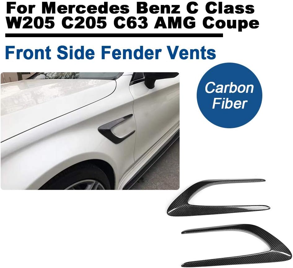 TGFOF Fits C Class W205 C205 C63 AMG Coupe 2015-2018 Carbon Fiber CF Front Side Fender Vents Exterior Trims Bodykit