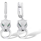 Santuzza Sterling Silver Hypoallergenic Panther Earrings for Women