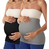DIRAVO Womens Maternity Belly Band for Pregnancy Non-slip Silicone Stretch Pregnancy Support Belly Belt Bands&hellip;