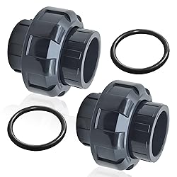 Boltigen 2 Pack 2'' PVC Union Pipe Fitting, 2 Inch
