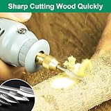 FOTYBEI Dremel Wood Carving Bits 5 Pcs 1/8 inch Shank Woodworking Bits view 3