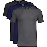 NACHILA Undershirts for Men- Viscose Made from Bamboo, 3 Pack Short Sleeve Tees Soft T-Shirts Comfy Loungewear Top