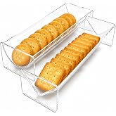 STRFNEXUS AcrylicTrays 2-Piece Cracker Trays, Rectangular Display Trays | Versatile Clear Cracker , Home Kitchen and Elegant Entertaining
