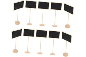 COOLHIYA Chalkboard Sign Tabletop Small Chalkboard Ornaments Mini Whiteboard for Plant Pot DIY Plant Toppers