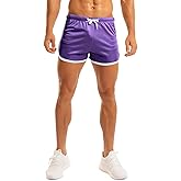 Ouber Men's Fitted Shorts Bodybuilding Workout Gym Running Tight Lifting Shorts