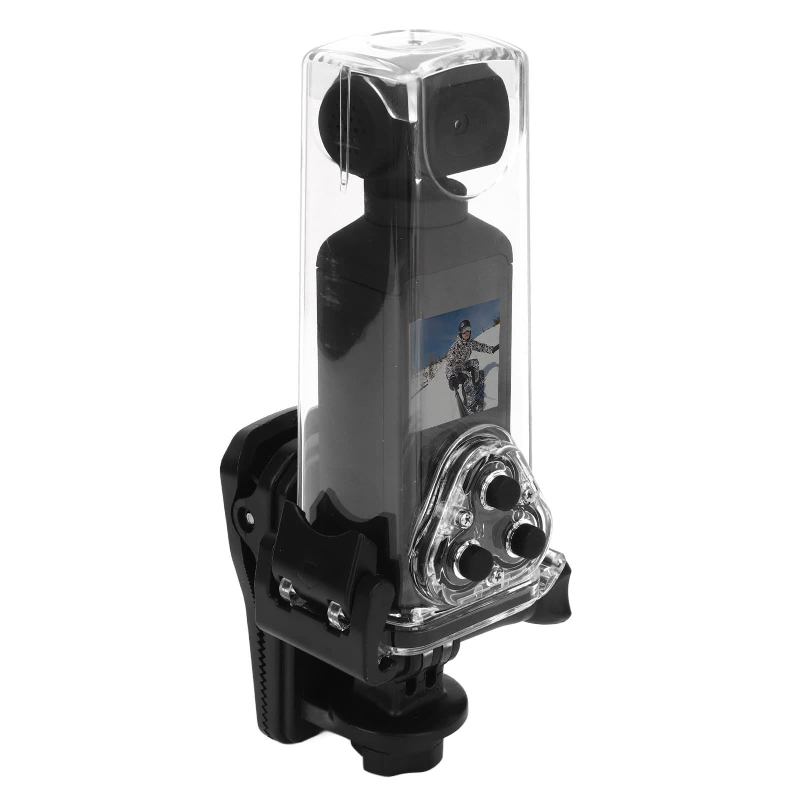 MENDUNER Pocket Camera 3 with Diving Housing & Mic Clip - 4K HD 270° Rotatable Vlogging Camera, Anti Shaking Wifi Action Camera 30m Underwaterproof for Outdoor Sports