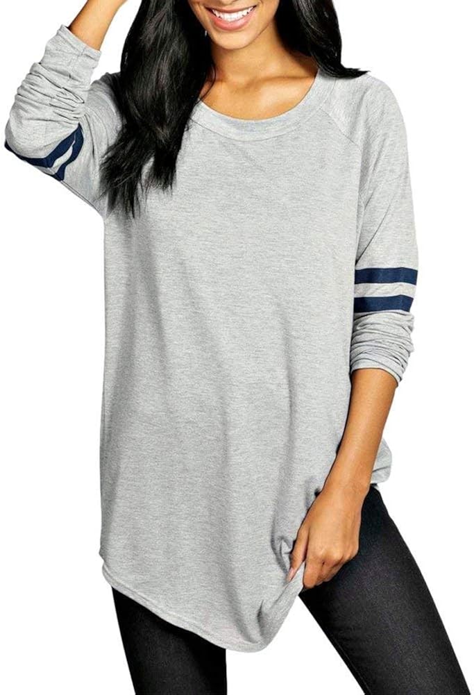 Ladies Sweatshirt Autumn Casual Sporty Long Sleeve Baggy Round Unique