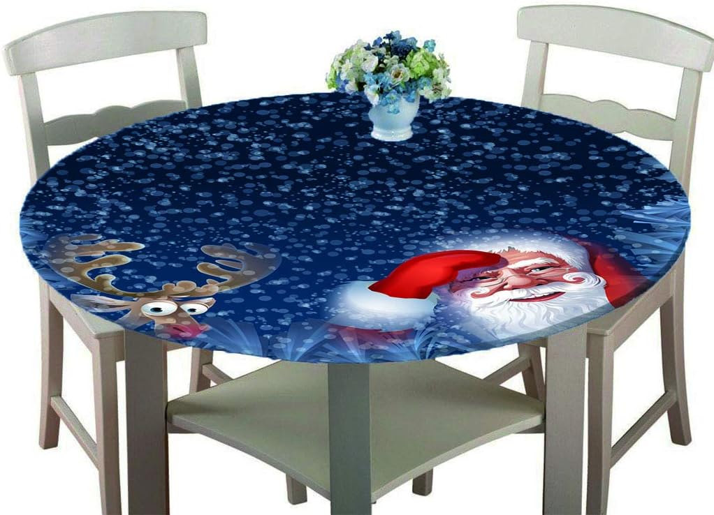 Toalha de mesa de Natal serenável redonda