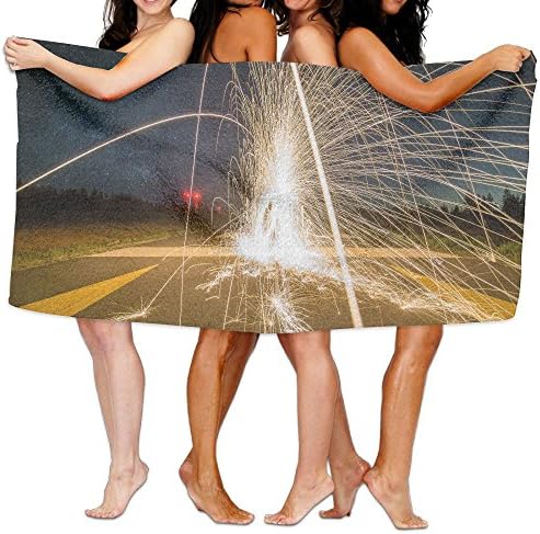 Rutuioy Firework Fountain Night Light Fire Sparks Super Soft And Absorbent Unisex Bathroom Towels