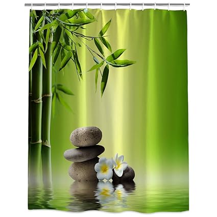 Home Garden Green Blue Gray Asian Inspired Bamboo Stepping