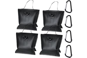 GENERIC/MSMK 4 Packs Heavy Duty Water Saddlebag Design Sandbag for Photography Empty Water Weight Bags for Photo Video Studio Stand Light Stand Backyard Outdoor Patio Sports(Gray) (Black)