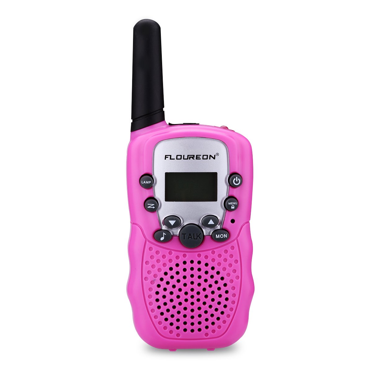FLOUREON Kids Toy Walkie Talkies Two Way Radios Walky Talky 22 Channel Long Range UHF Handheld Outdoor Kids Toy Cellphone for Children Day/Birthday (Pink x 4)