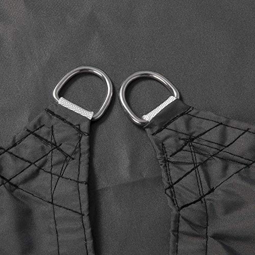 CHENG Sonnensegel Quadrat 6.5x7.5m, mit Set zur Montage Sonnenschutz UV-Schutz, Anthrazit, für, Garten, Balkon, Terrasse, Party - Anthrazit – Bild 5