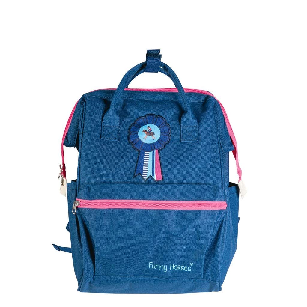 HKM Funny Horses Backpack Denim Blue One Size